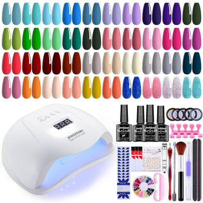 30PCS Gel Nail Polish Kit 27 Colors Gel Polish Set Gel Nail Kit Soak Off Nail Gel Polish Set for Manicure Nail Art Salon/Home Starter Kit