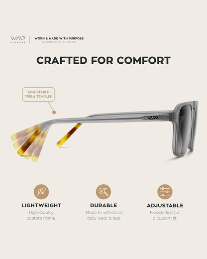 Polarized Aviator One-Bridge Modern Square Mens Sunglasses