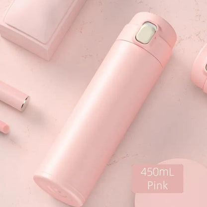 Portable Vacuum Flask Insulated Water Bottle Leak-Proof Double-Walled Coated Flask Travel Coffee Mug car thermo mug