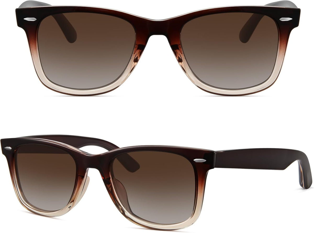 Polarized Sunglasses for Women Men Classic Retro Square Frame Driving Trendy Sun Glasses UV Protection