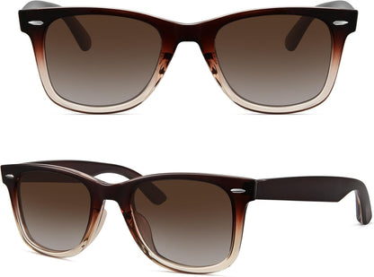 Polarized Sunglasses for Women Men Classic Retro Square Frame Driving Trendy Sun Glasses UV Protection