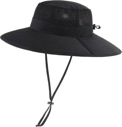 UPF50+ Mens Sun Hat Wide Brim Fishing Hat Foldable Large Brim UV Protection Sun Hat for Men Women Beach Gardening