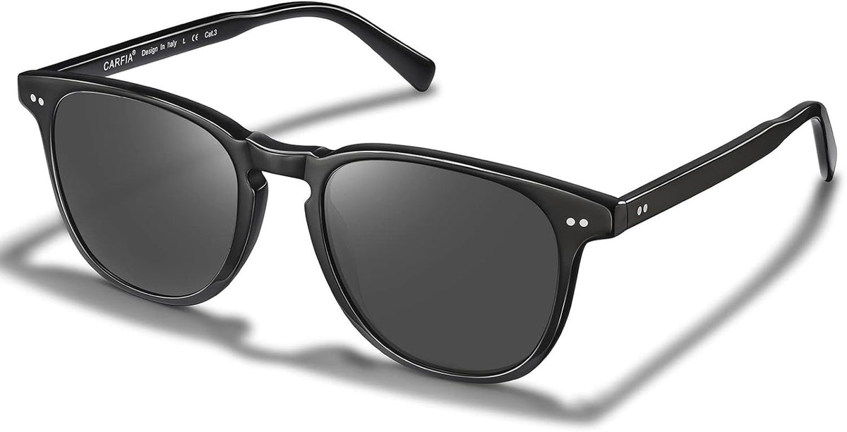 Retro Polarized Sunglasses for Women Small and Medium Face UV Protection, Handcrafted Acetate Frame Sunnies CA5285