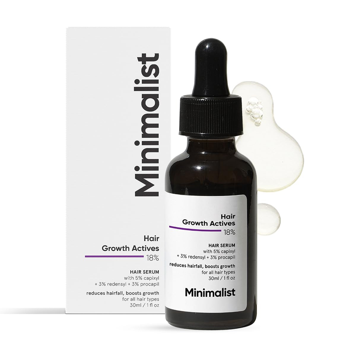 Hair Density Serum 18% | with Procapil, Capixyl, Redensyl, Anagain & Baicapil for Hair Fall Control | Women & Men | 30 Ml