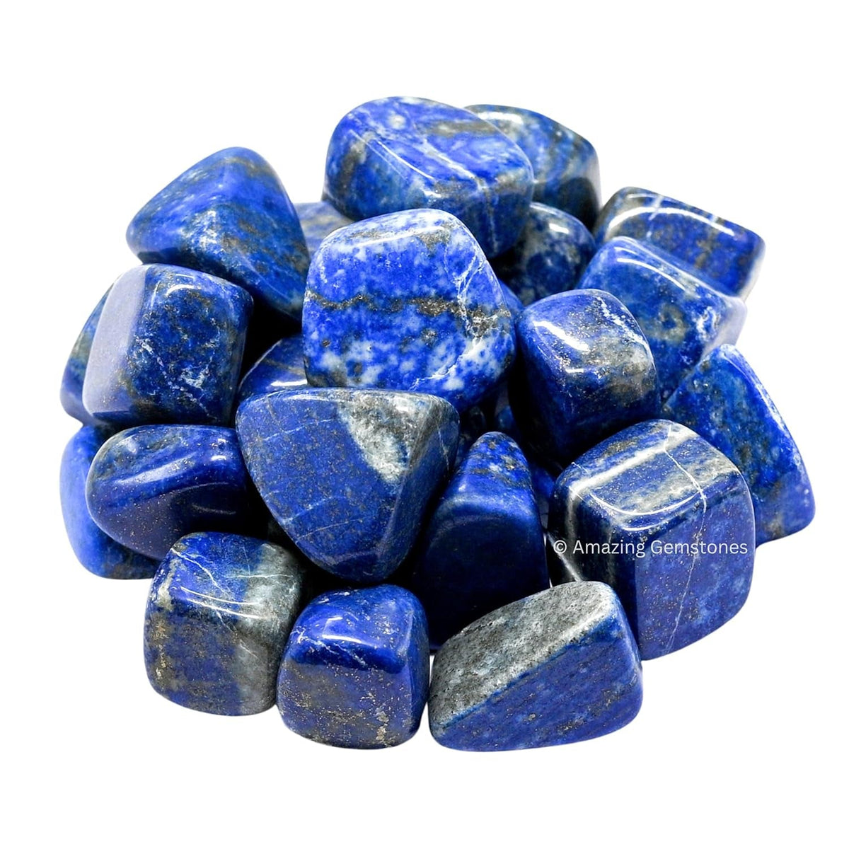 Lapis Lazuli Crystal Tumbled Stones Polished Rocks - Natural Gem Stones for Healing - DIY Crystals for Protection (1 Piece)