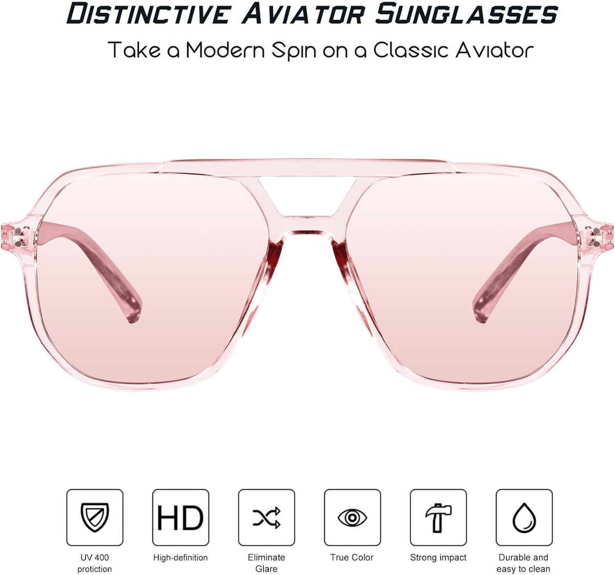 Oversized Aviator Sunglasses for Women and Men with Polarized Lens MS52243