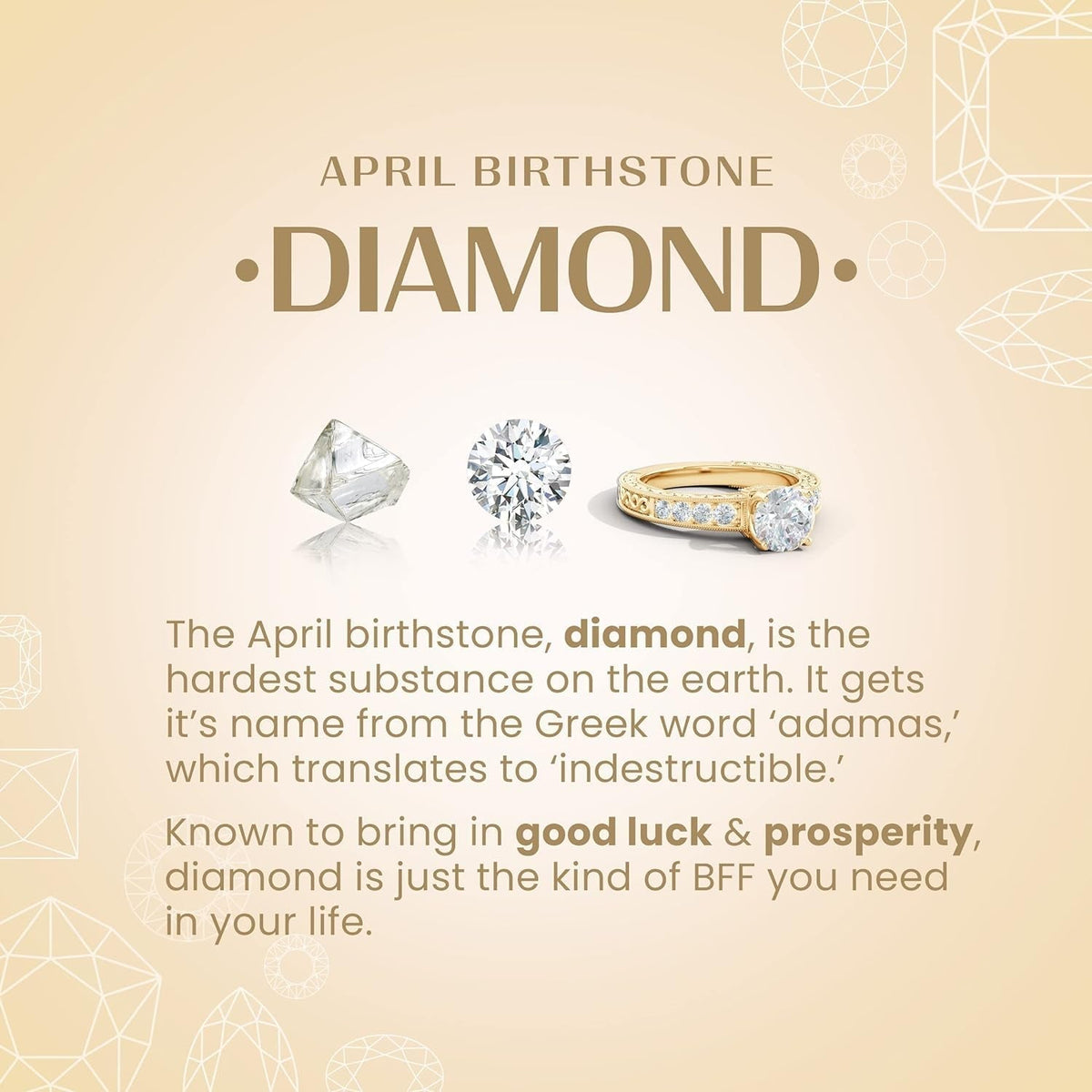 Natural Diamond Infinity Pendant Necklace in Sterling Silver / 14K Solid Gold | April Birthstone, Birthday, Engagement, Anniversary, Wedding Jewelry Gift for Women