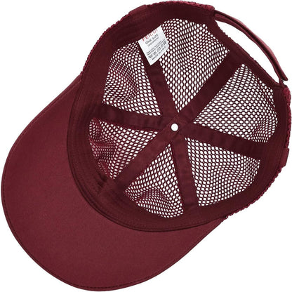 Men Mesh Trucker Baseball Cap Adjustable 6-Panel Hat Outdoor Sports Wear