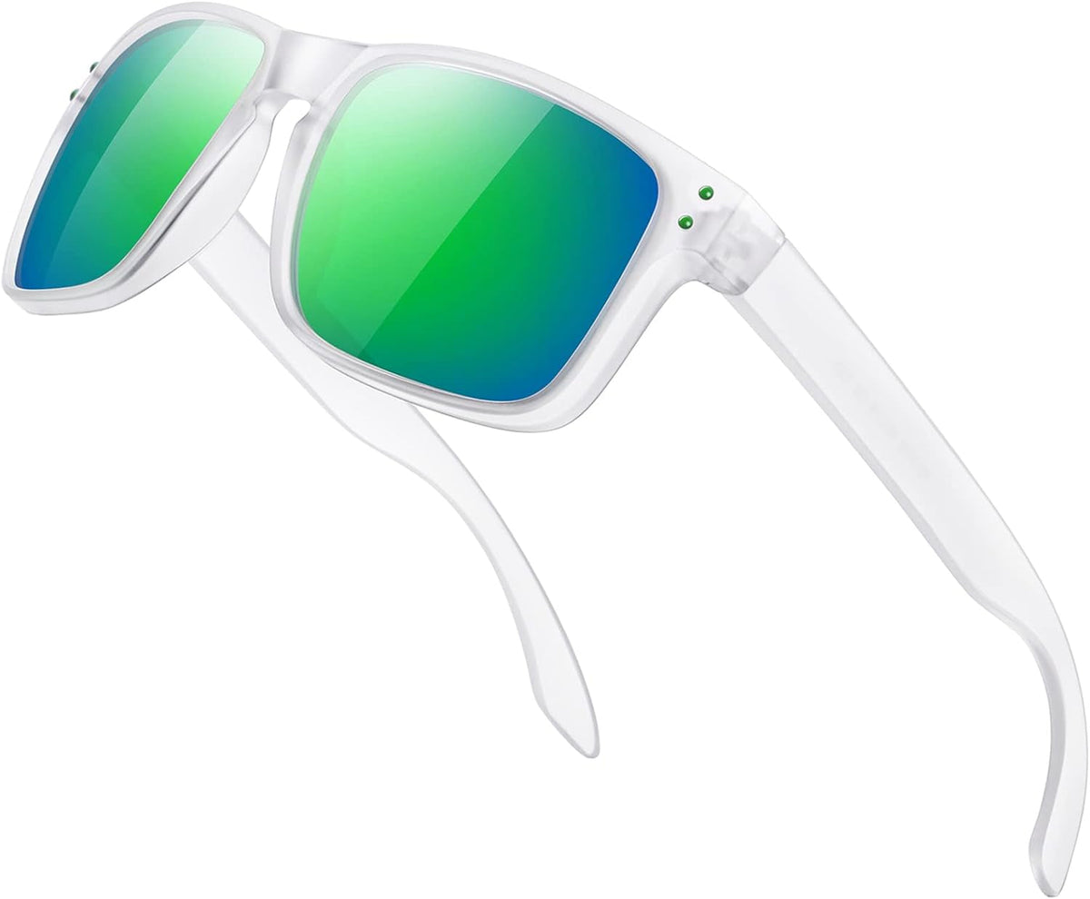 Polarized Sunglasses Men Womens - Retro Square Sun Glasses for Fishing Driving UV Protection