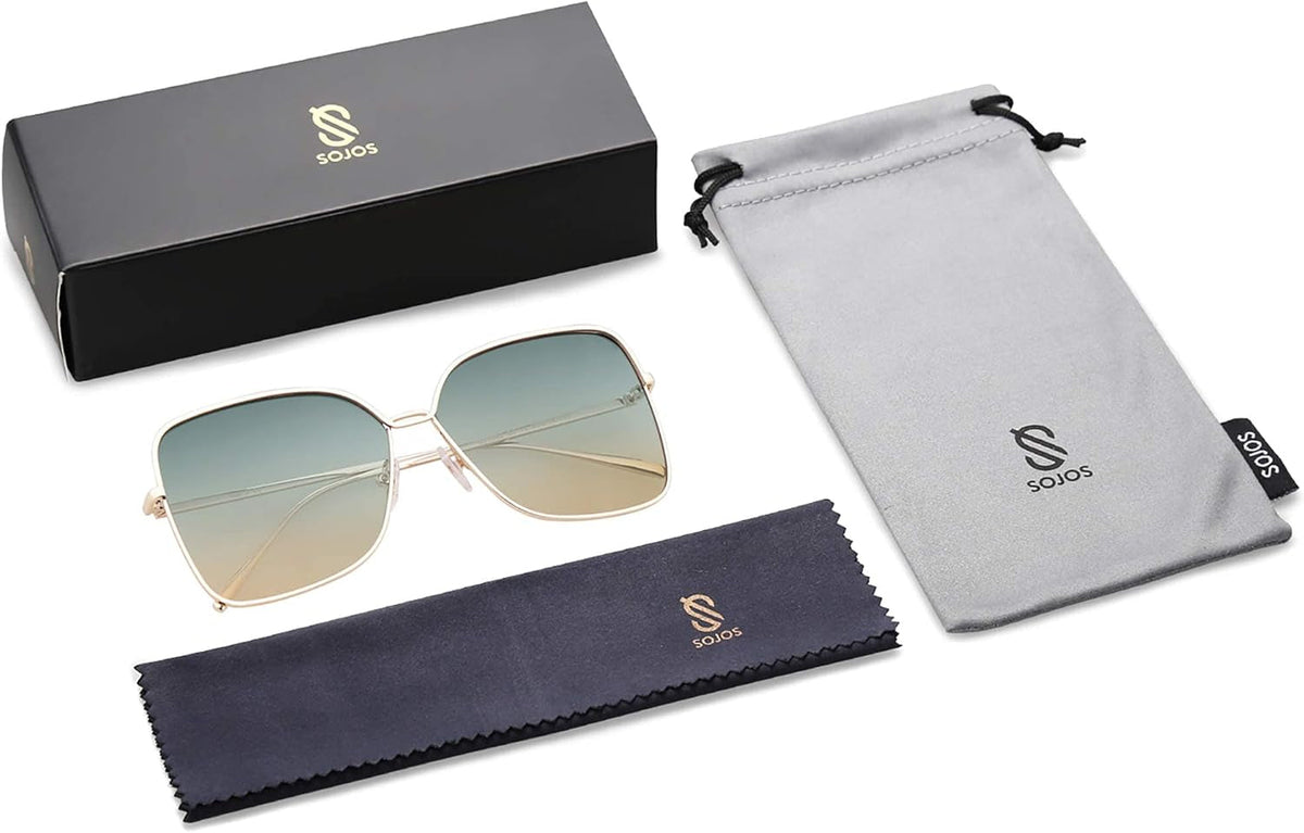 Classic Trendy Square Oversized Sunglasses Womens Mens UV400 Big Large Designer Shades SJ1082