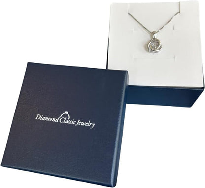 Diamond Pendant Necklace Dancing Diamond Love Knot - Sterling Silver, Yellow Gold Plated Silver, or Rose Gold Plated Silver-Natural Diamond-18 Inch Chain