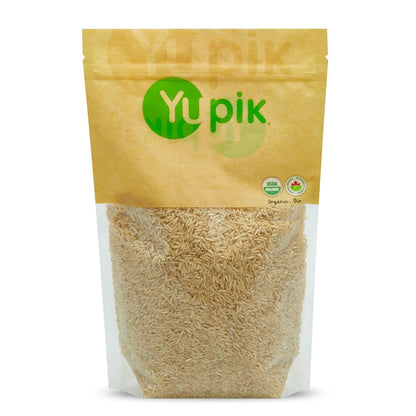 Organic Brown Rice, Long Grains, 2.2 Lb (35.2 Oz), Non-Gmo, Vegan, Gluten-Free, Kosher, Salt-Free, Source of Fiber & Iron, Easy Preparation, Ideal for Recipes, Side Dishes, Salads & More