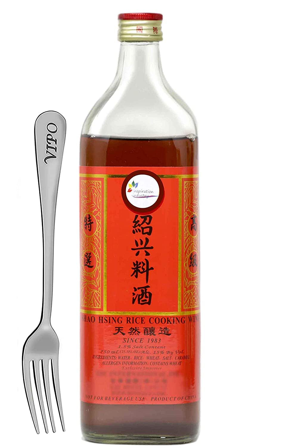 Shaohsing Rice Cooking Wine， Shaohsing Wine, Shaoxing Wine Chinese Cooking Wine, Shaoxing Rice Wine, 750 ML(25.3 Fl, OZ) Comes with Free Inspiration Spoon. (1 Bottle)