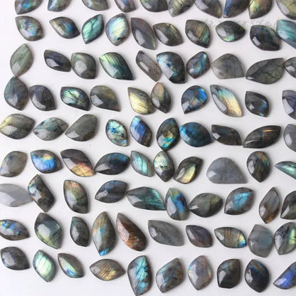 100pcs Irregular Labradorite Cabochon Gemstone Crystal Pendant Decorative Jewelry