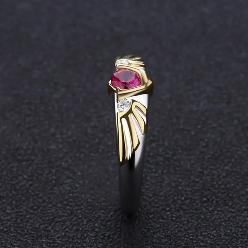3PCS Zora‘s Sapphire Kokiri's Emerald Goron's Ruby Gold Plated Ring