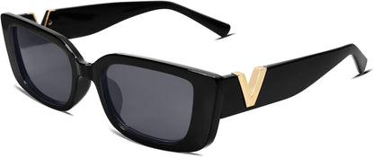 Rectangle Sunglasses for Women 90s Retro Trendy Y2K Classical Vintage Square Shades AR82037