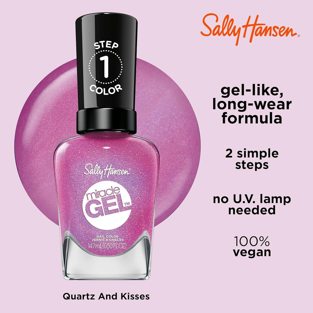 Miracle Gel Nail Polish, Shade Quartz and Kisses #512