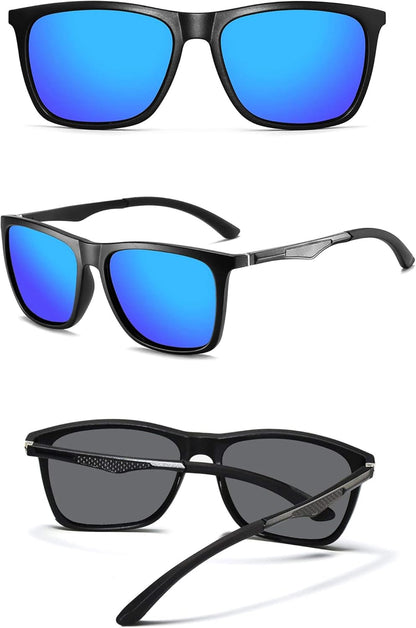 Polarized Sunglasses for Men Aluminum Mens Sunglasses Driving Rectangular Sun Glasses for Men/Women