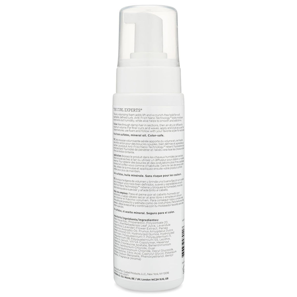 Ouidad Advanced Climate Control Volumizing Foam - 7 Fl Oz, Lightweight Hair Styling Foam, Anti-Frizz Nano Technology, Adds Volume, Fights Frizz & Defines Curls, Crunch-Free Hold, for All Curl Types