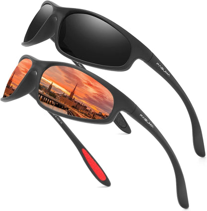 Polarized Sports Sunglasses For Men Cycling Driving Fishing 100% UV Protection