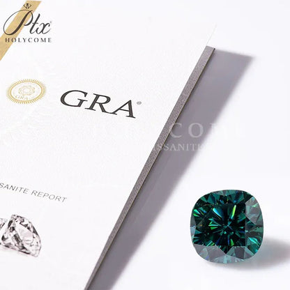 Best Loose Gemstones Moissanite Diamond Excellent Crushed Ice Cushion Cut Dark Vivid Blue Color Stone For Jewelry Diamond Ring