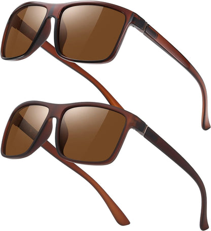Sunglasses Men Polarized Sunglasses for Mens and Womens,Black Retro Sun Glasses Driving Fishing UV400 Protection