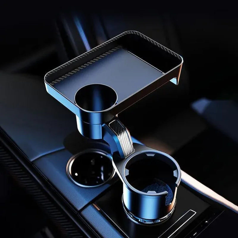 Multifunctional Car Cup Holder with Detachable Tray 360° Rotating Adjustable Car Food Eating Tray Table 3in1 Car Seat Cup Holder Water Bottle Drink Coffee Cleanse Storage