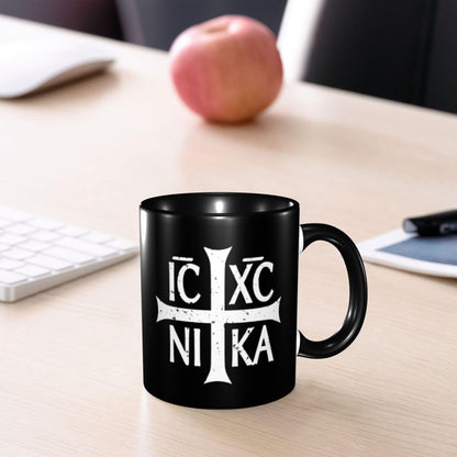 Christian Orthodox Russian Cross Funny Coffe Mug Ceramic Tea Cups Travel Mugs Drink for Work Home Office