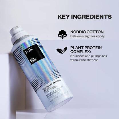 Big Time Volume Hair Mousse | Volume + Thickening + Lightweight Formula | 6.2 Oz