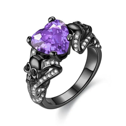 Luxury Couple Rings Sweet Love Fashion Jewelry Heart Rings for Women Engagement Band Wedding Diamond Ring Natural Gemstones Ruby Ring