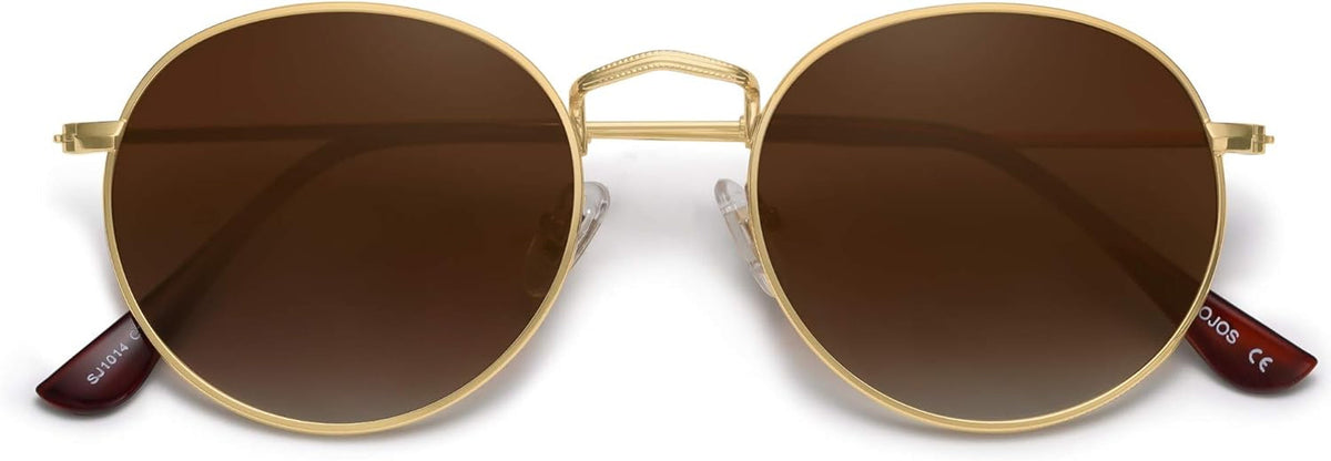 Small round Polarized Sunglasses for Women Men Classic Vintage Retro Shades UV400