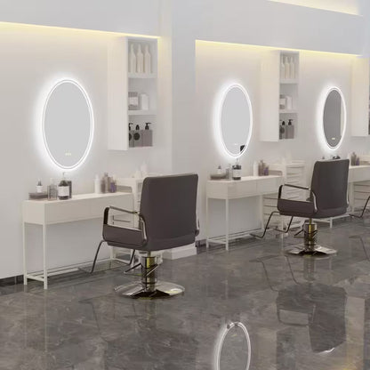 24 In. W X 32 In. H Large Oval Frameless Anti-Fog Backlit 3500-6500K Dimmable LED Wall Bathroom Vanity Mirror Hotel Spa