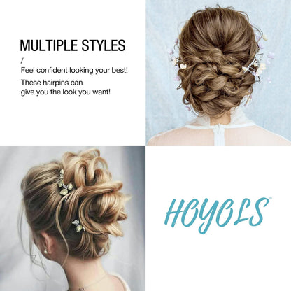 U Shaped Hair Bobby Pins Assorted Size, Secure Hold Metal Bun Clips Crimped Design with Ball Tips for Women Girls Updo Thin Thick Hair, 150 Count (Black)