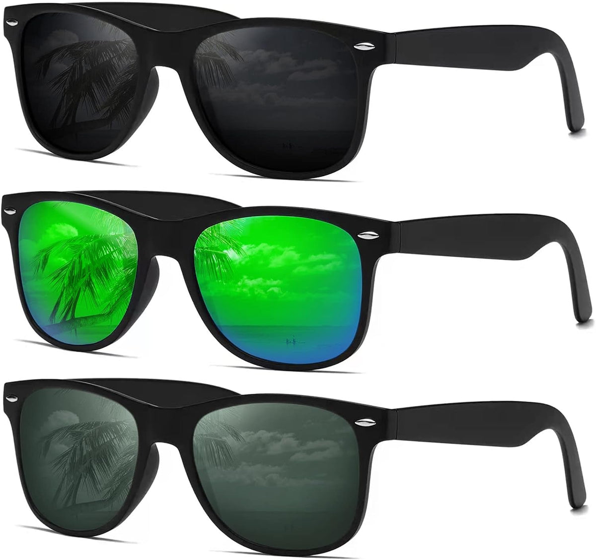 Sunglasses Men Polarized Sunglasses for Womens Trendy Retro Mirror Lens for Driving Fishing UV400 Protection