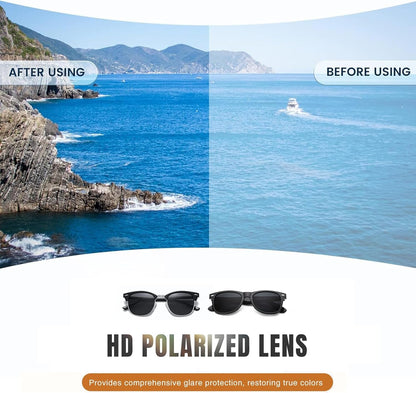 Sunglasses Men and Womens, Polarized Sunglasses for men with UV Blocking Semi-Rimless Frame for Driving & Hiking