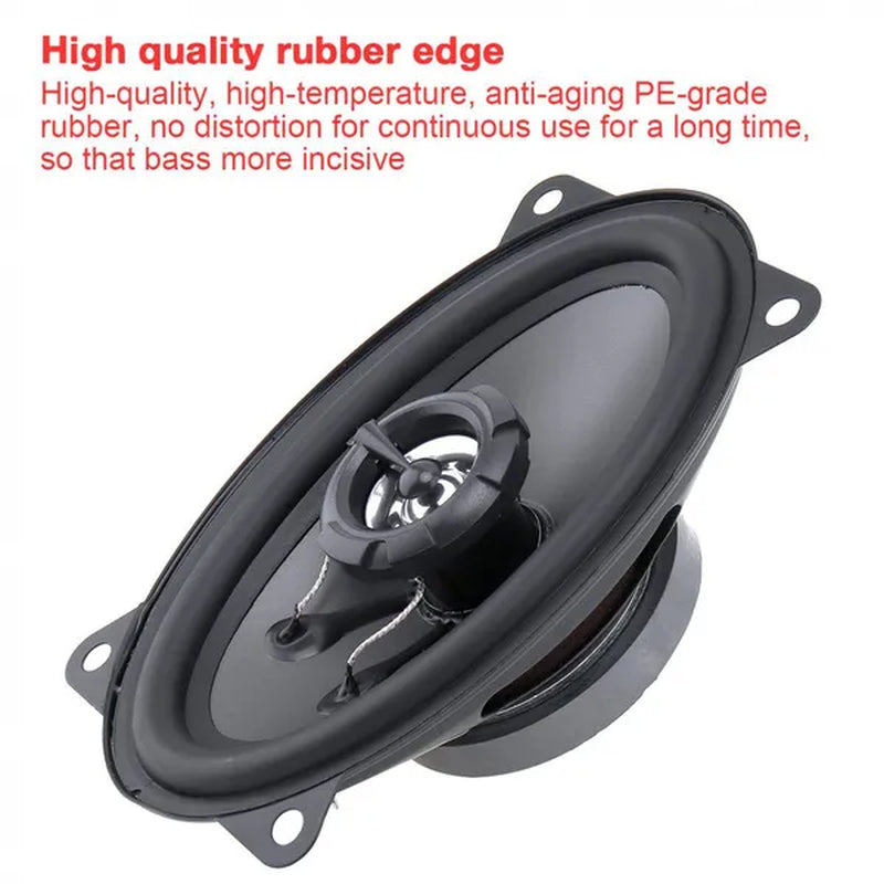 2Pcs 4 X 6 Inch Car Coaxial Speaker Hifi Audio Full Range Frequency Loudspeaker 2 Way 150W