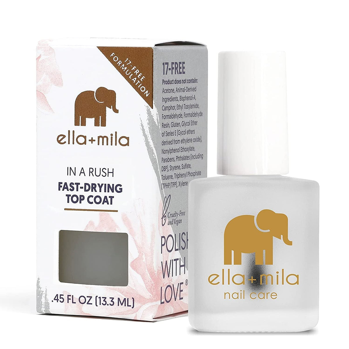 "In a Rush Quick Dry Nail Polish - Fast Drying Top Coat Nail Polish with High Glossy Shine - Clear Nail Polish (0.45 fl oz)