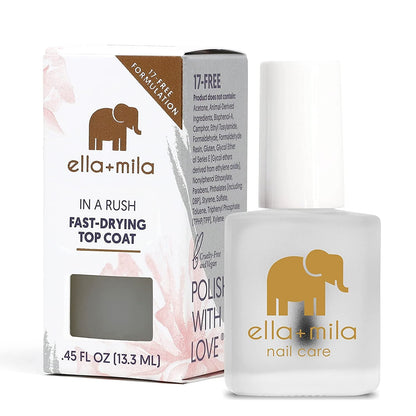 "In a Rush Quick Dry Nail Polish - Fast Drying Top Coat Nail Polish with High Glossy Shine - Clear Nail Polish (0.45 fl oz)