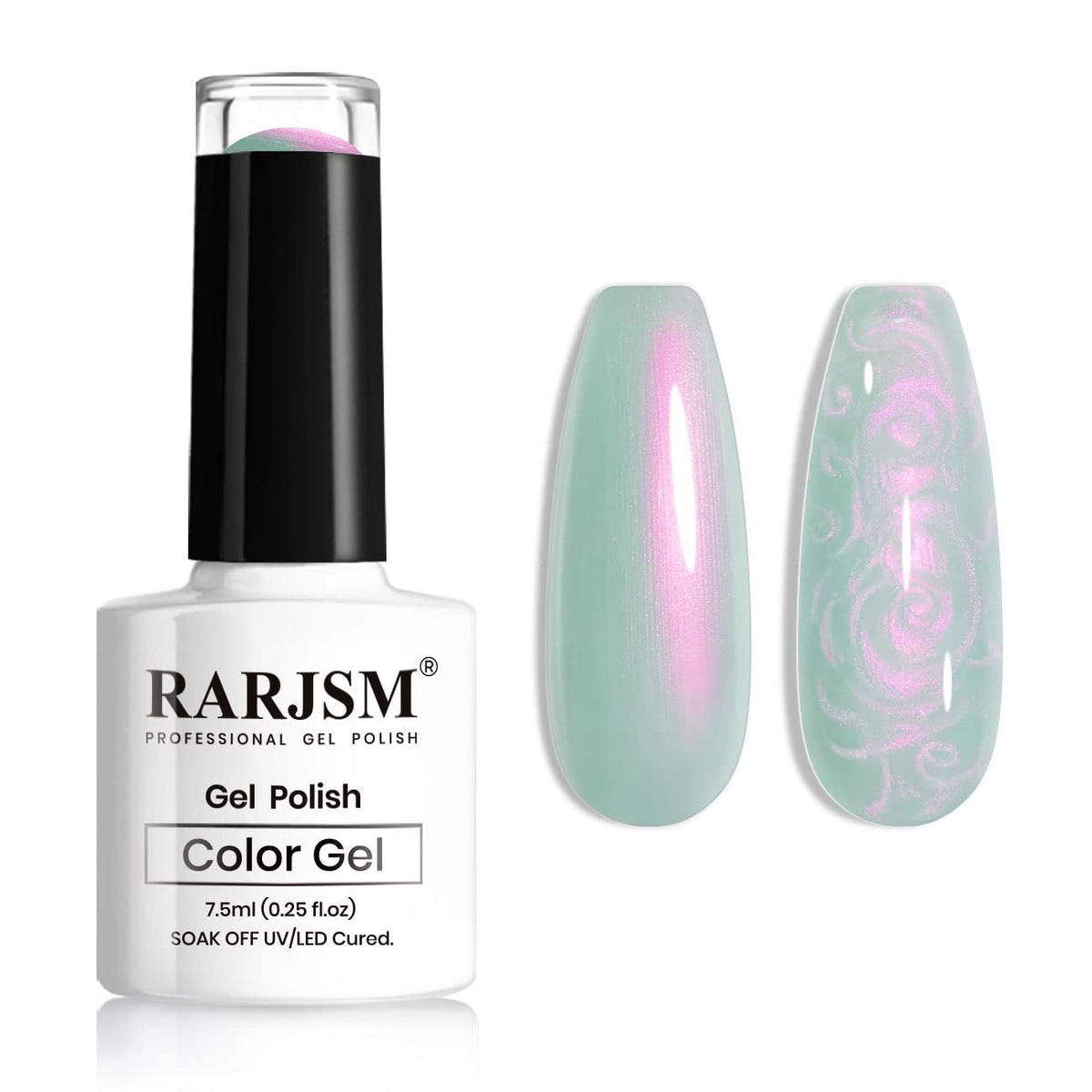 Pearl Gel Nail Polish, Glitter Drawing Gel Polish Shimmer Mermaid Nail Gel Soak Off UV Gel for Salon Home DIY Manicure Use