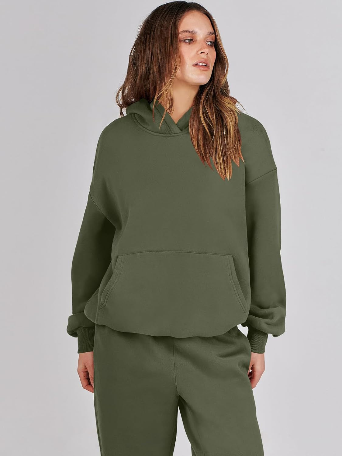 Womens 2 Piece Outfits Lounge Hoodie Oversized Sweatshirt Jogger Sweatpants Y2K Tracksuit Sweatsuit Set Fall Clothes