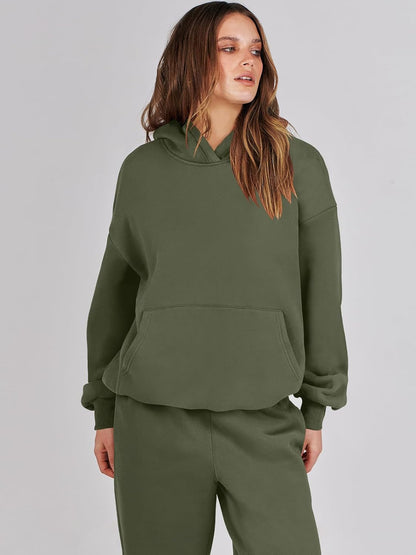 Womens 2 Piece Outfits Lounge Hoodie Oversized Sweatshirt Jogger Sweatpants Y2K Tracksuit Sweatsuit Set Fall Clothes