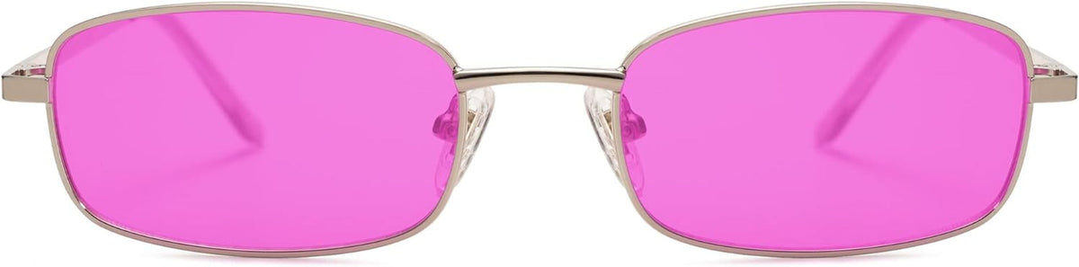 Small Y2k Narrow Rectangle Sunglasses Womens Mens Retro 80s 90s UV400 Sunnies SJ1187