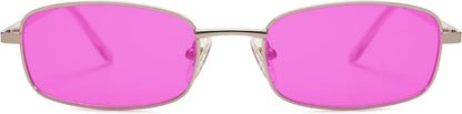 Small Y2k Narrow Rectangle Sunglasses Womens Mens Retro 80s 90s UV400 Sunnies SJ1187