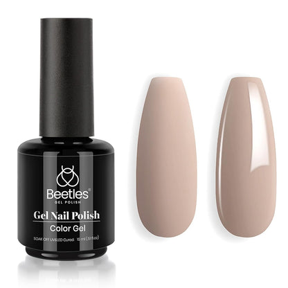 Beetles Gel Nail Polish, 1 Pcs 15ml White Color Soak Off Gel Polish Nail Art Manicure Salon DIY Gel Nail Design Decoration at Home Nail Lamp Needed Nails Minicure Kit Gift