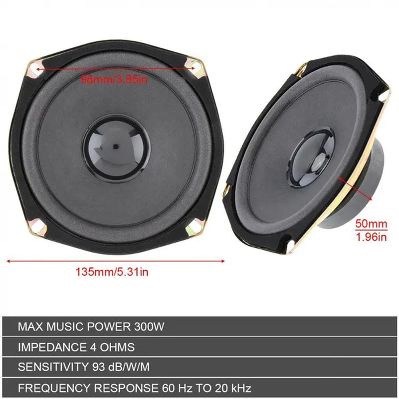 1 Piece 5 Inch 300W Car Coaxial Speaker Car Stereo Surround Loudspeaker