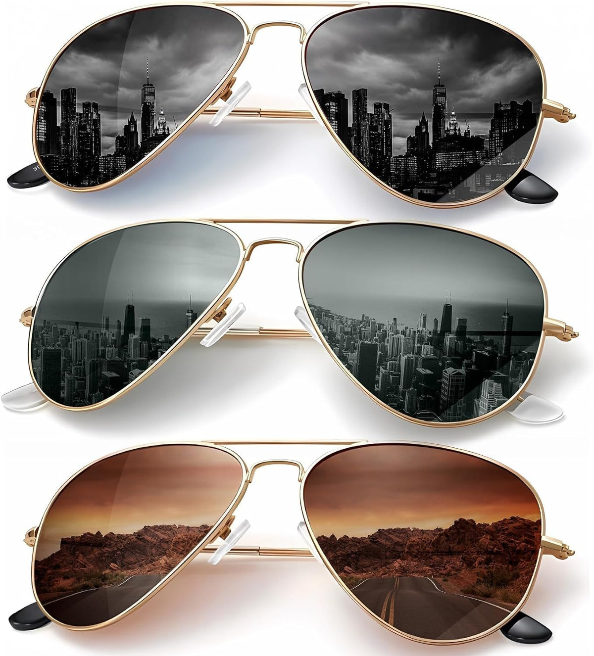 Classic Aviator Sunglasses for Men Women Driving Sun glasses Polarized Lens UV Blocking