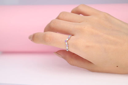 14K White Gold Mozambique Genuine Hot Pink Ruby Ring with Diamonds for Women | Ethically, Authentically & Organically Sourced (Round-Cut) Shaped Ruby Hand-Crafted Jewelry for Her | Ruby Ring for Women