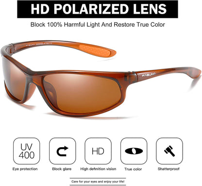 Polarized Sports Sunglasses for Men Cycling Driving Fishing UV400 Protection