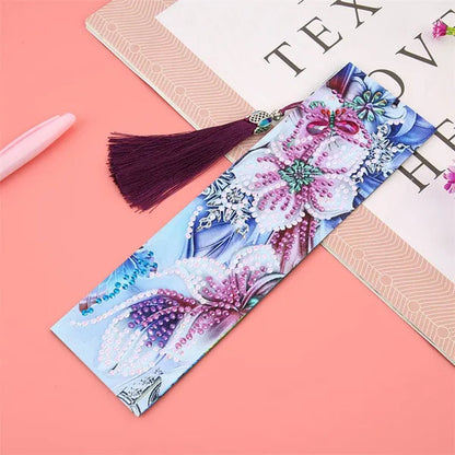 20 Types New Diy Leather Book Marks Special Shaped Diamond Painting Tassel Bookmarks Crafts Gifts For Christmas