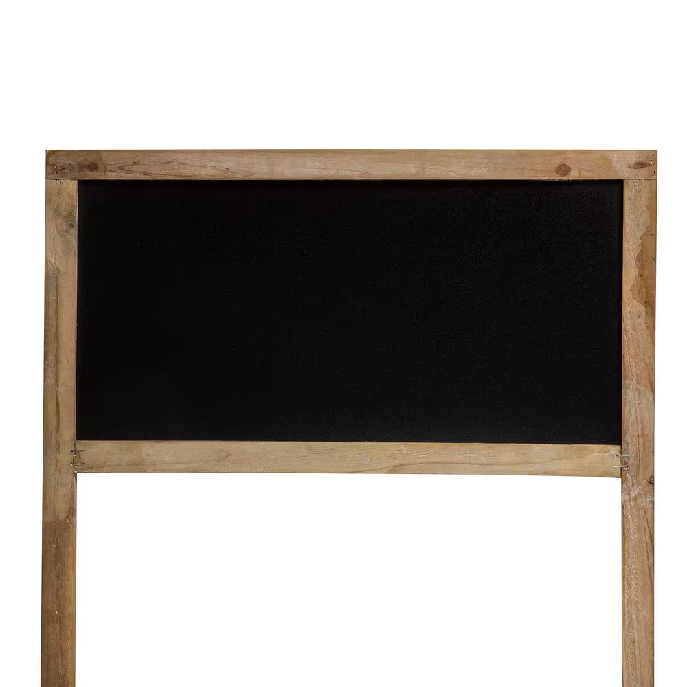 59 In. Tall Indoor/Outdoor Wooden Cart Plant and Display Stand with Chalkboard